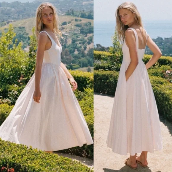 NWT Christy Dawn The Andrea Midi Dress in Petal Pink Small - Picture 3 of 6